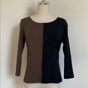 Chico’s 3/4 Sleeve Asian Markings Size 1